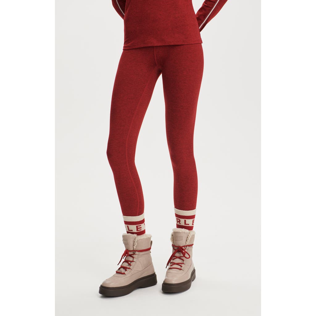Varley Always Warm Super High Waist Base Layer Leggings In Red