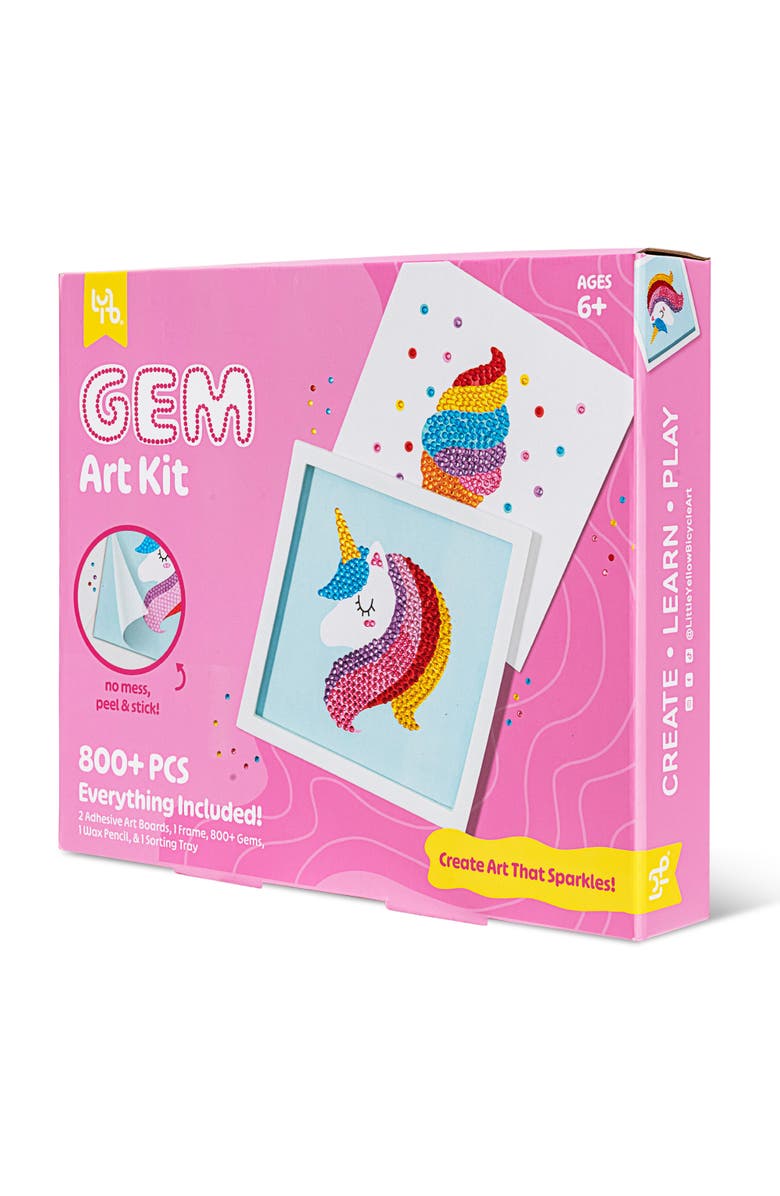Little Yellow Bicycle Bicycle Ice Cream & Unicorn Gem Art Kit 800+ Pc Set,6+, Alternate, color, Multicolored