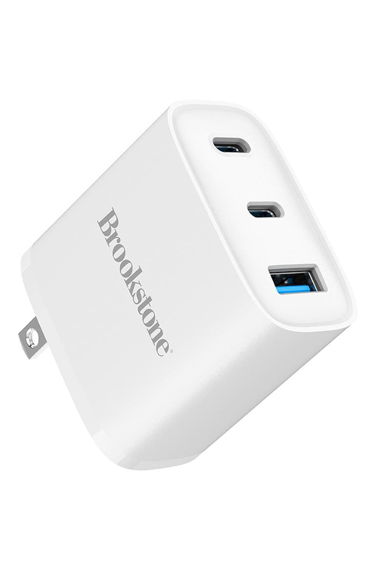 PD 40W 3 Port Wall Charger, Alternate, color, WHITE