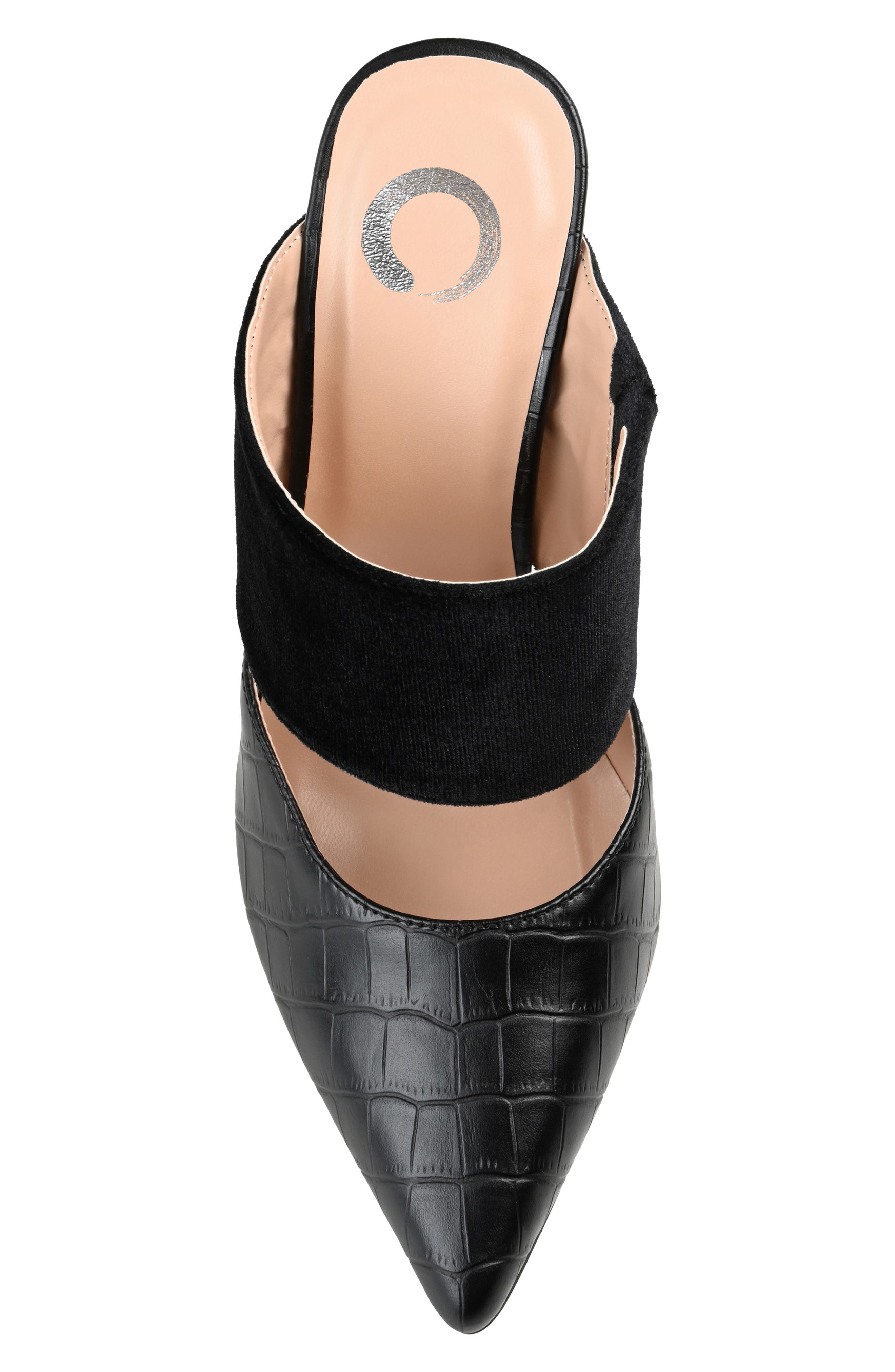 Journee Collection Sutonn Croc Embossed Mule Pump, Alternate, color, 