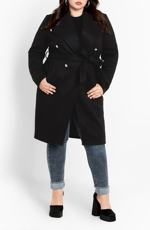 Callie Belted Coat (Plus)