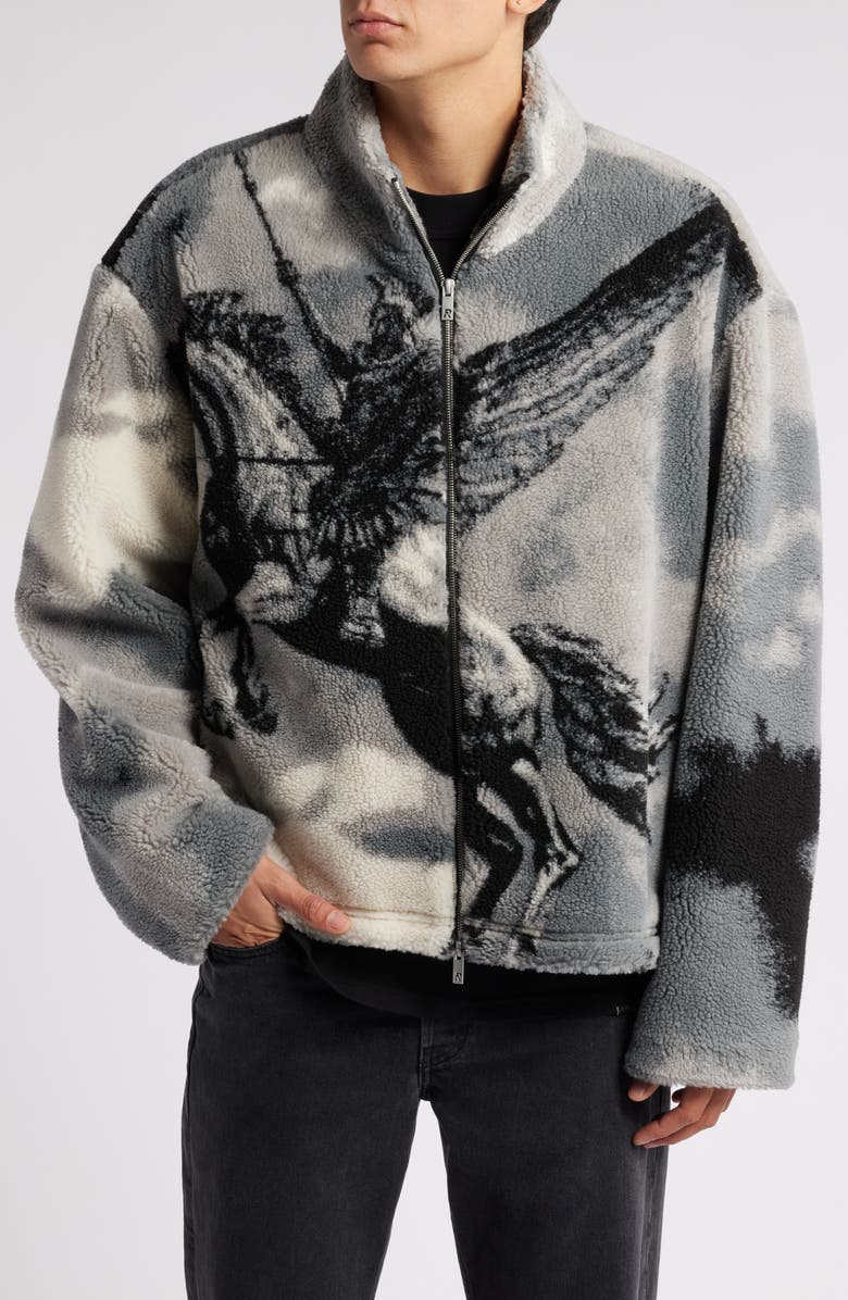 Represent Bellerophon Wool Blend Fleece Jacket, Alternate, color, 