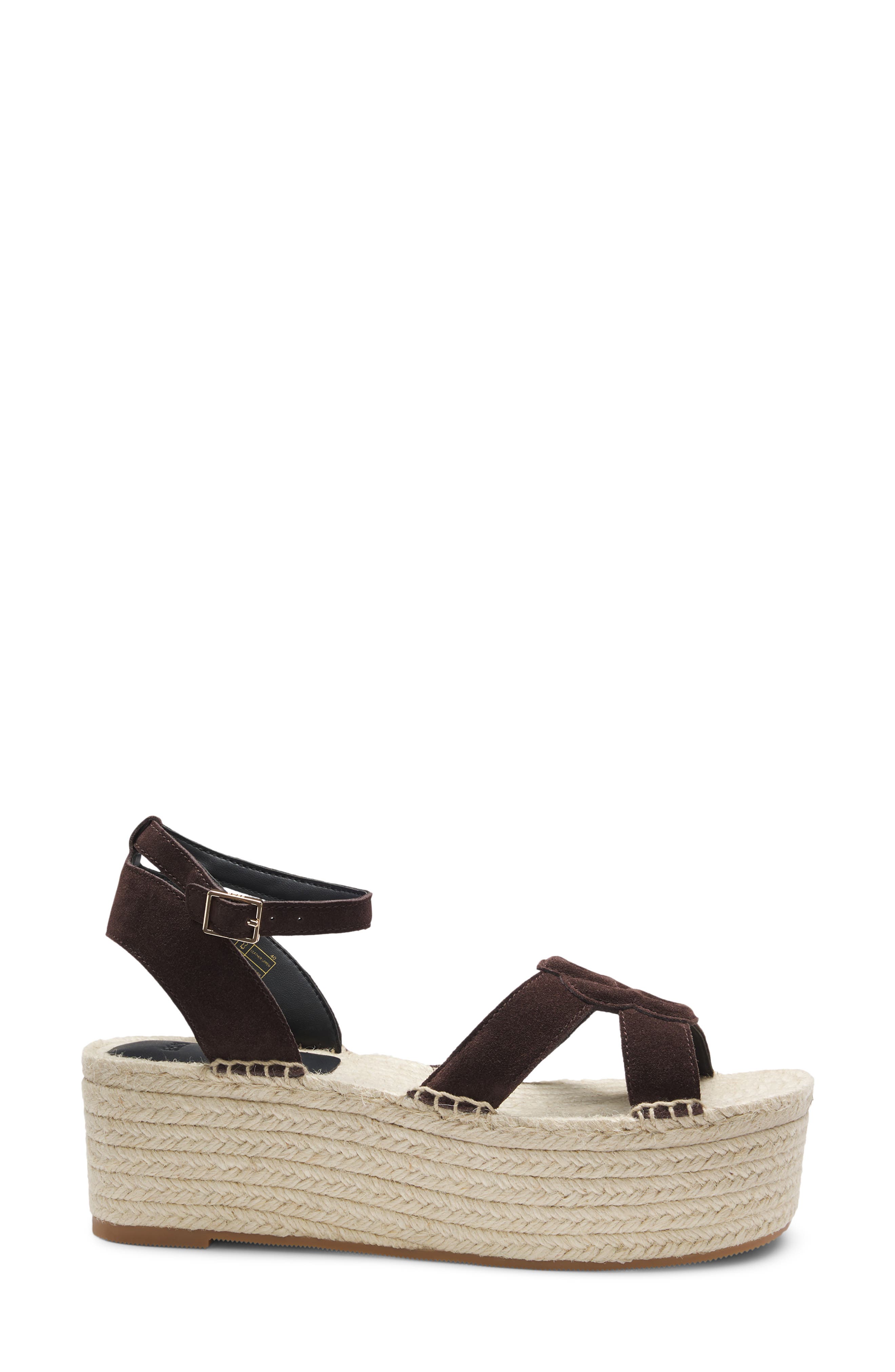 BOSS Machica Espadrille Platform Sandal, Alternate, color, Dark Brown