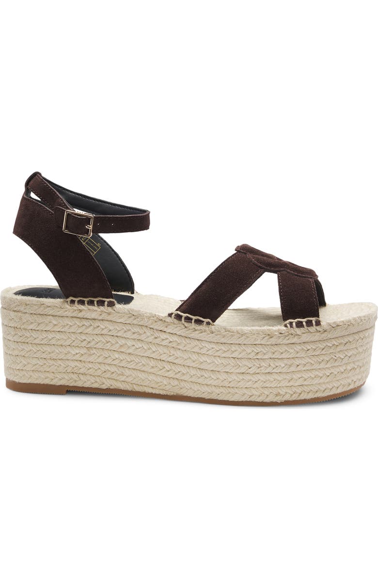 BOSS Machica Espadrille Platform Sandal, Alternate, color, Dark Brown