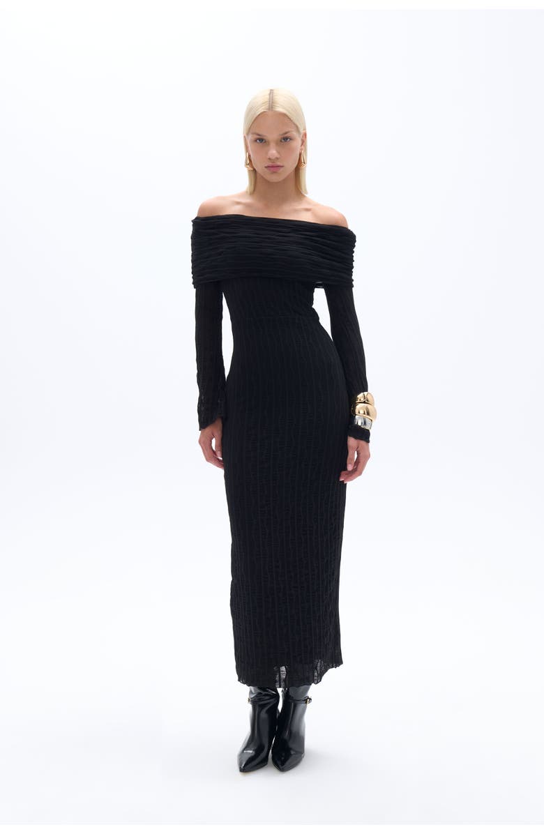 Nocturne Off the Shoulder Layered Design Dress, Main, color, 