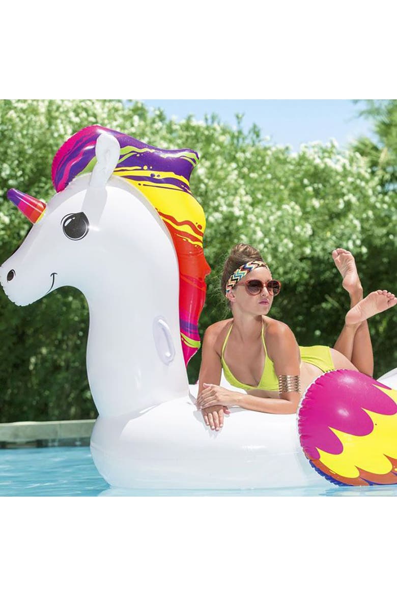Unicorn Inflatable Rideon, Alternate, color, Multicolored