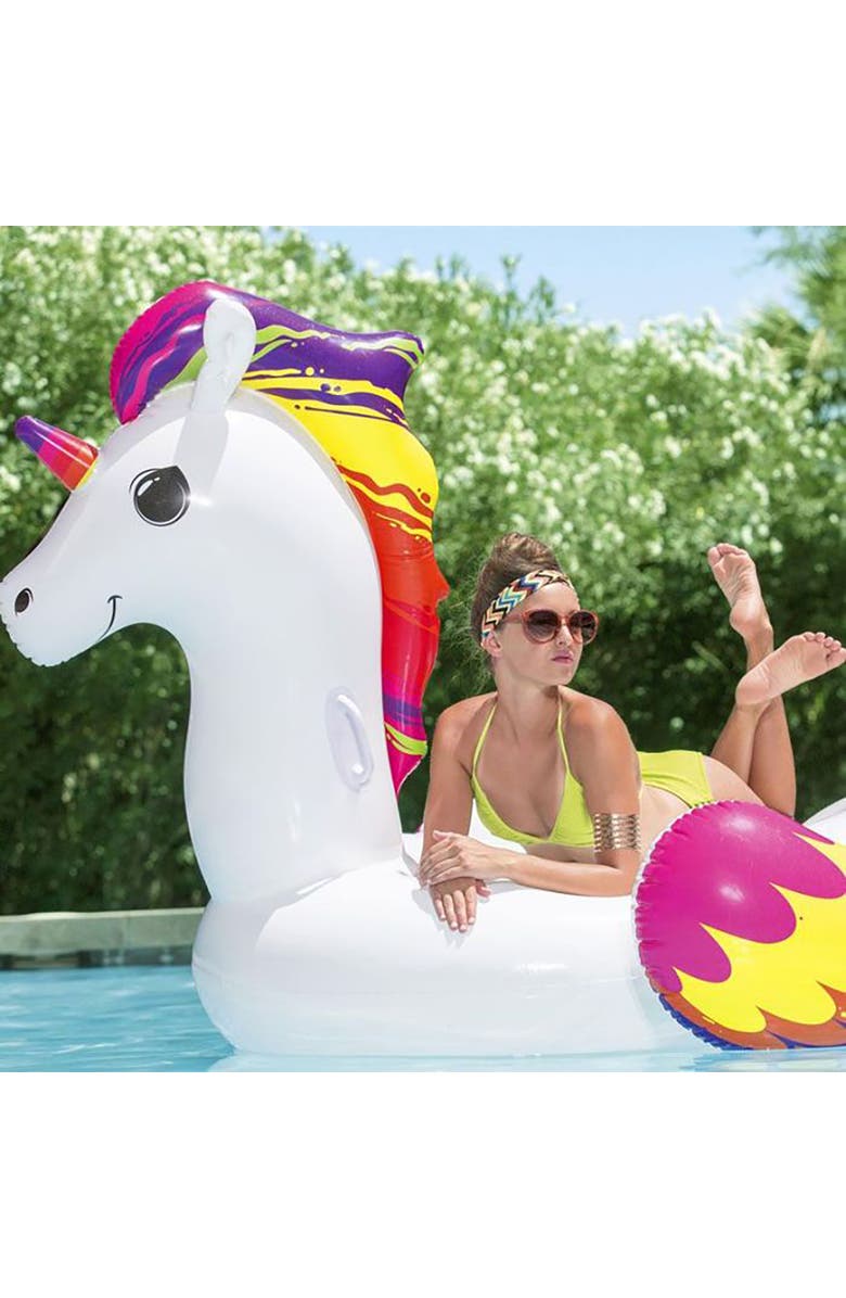 H2OGO! Unicorn Inflatable Rideon, Alternate, color, Multicolored