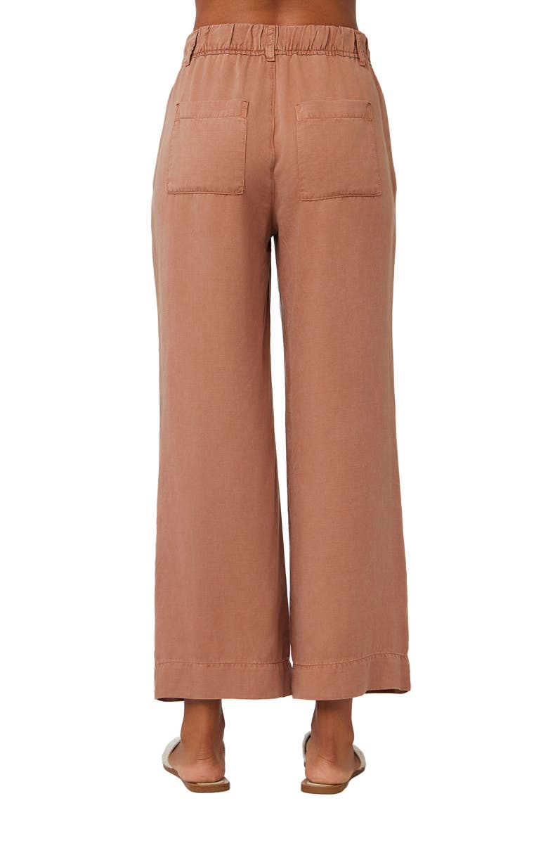 Bella Dahl Marina Pleated Wide Leg Pants, Alternate, color, Sandal Brown