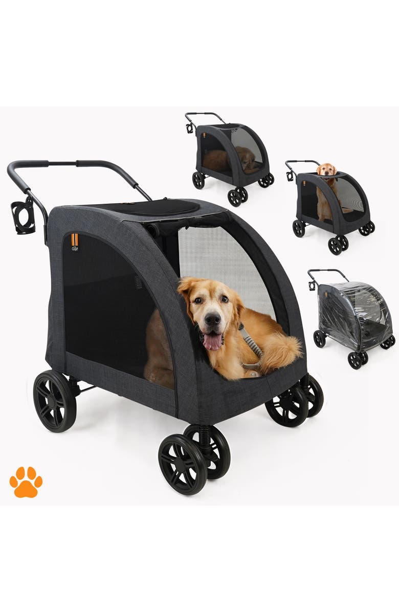 My Duque Raincover Pet Stroller, 110 Pound Capacity, Alternate, color, Black