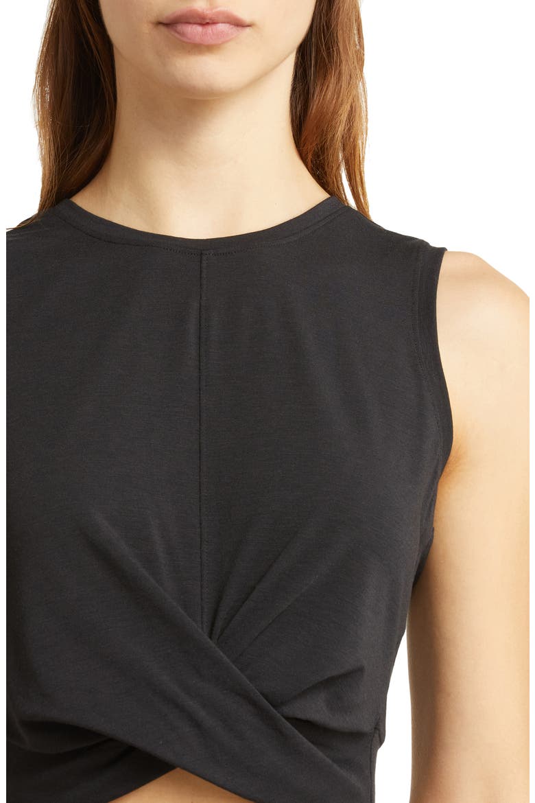 Work For It Twist Crop Tank, Alternate, color, BLACK
