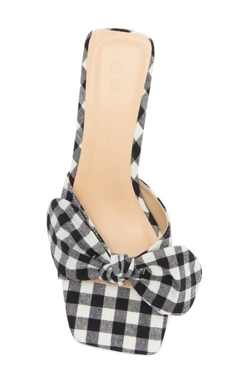 Wild Diva Lounge Able Kitten Heel Sandal In Black/white