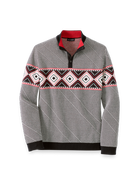 Paul Fredrick Cotton 4-button Mock Neck Sweater