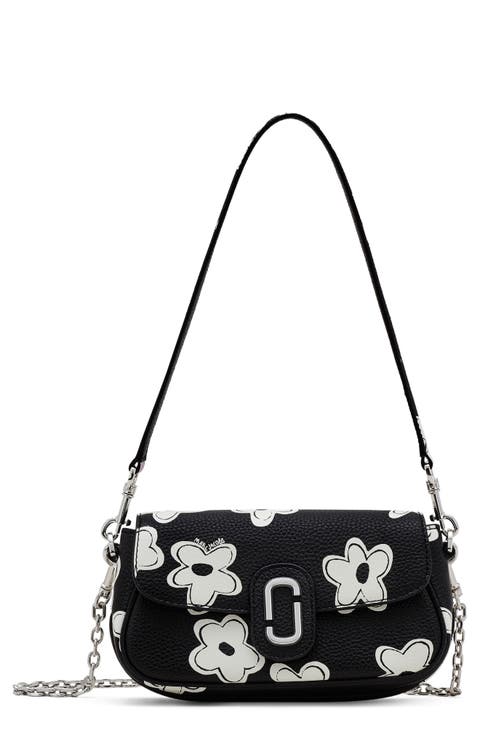 The Clover Floral Leather Shoulder Bag