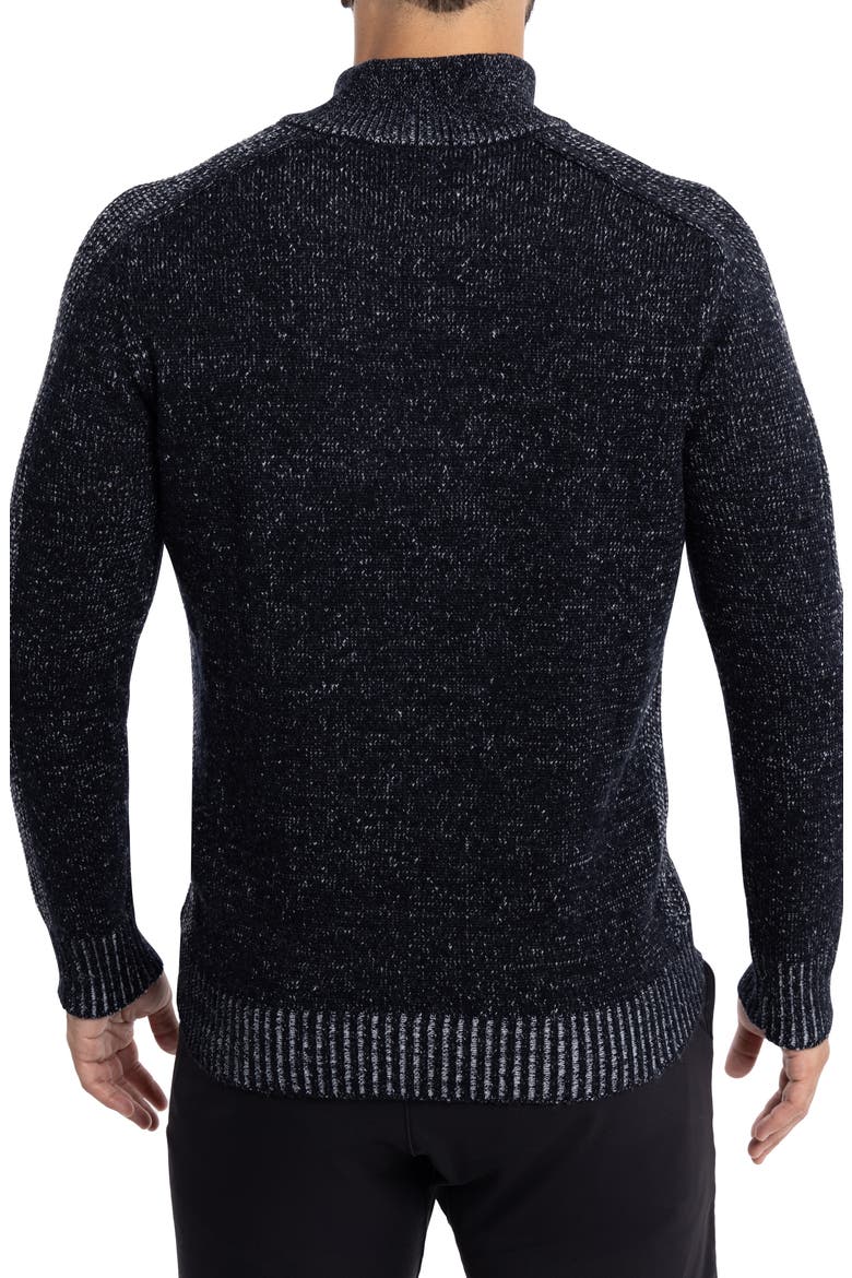 Quarter Zip Marble Knit Sweater, Alternate, color, NAVY MARBLE