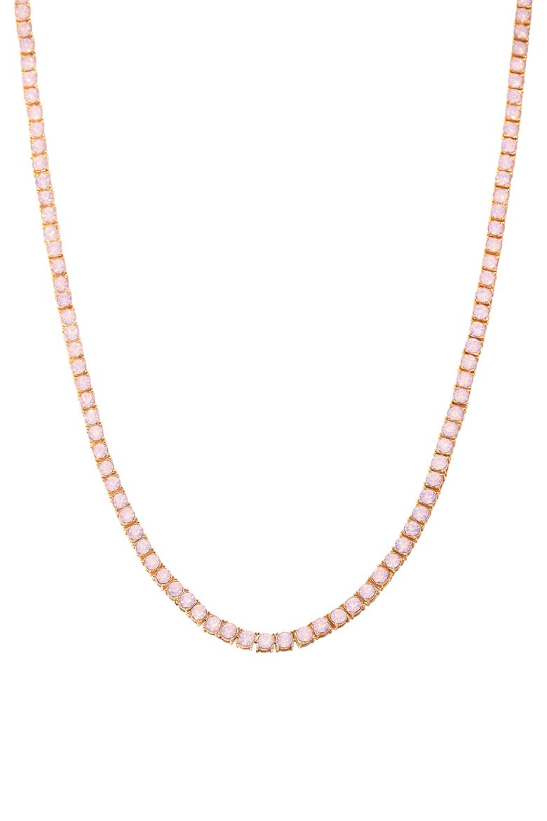 Isabella Blush Tennis Necklace, Main, color, GOLD