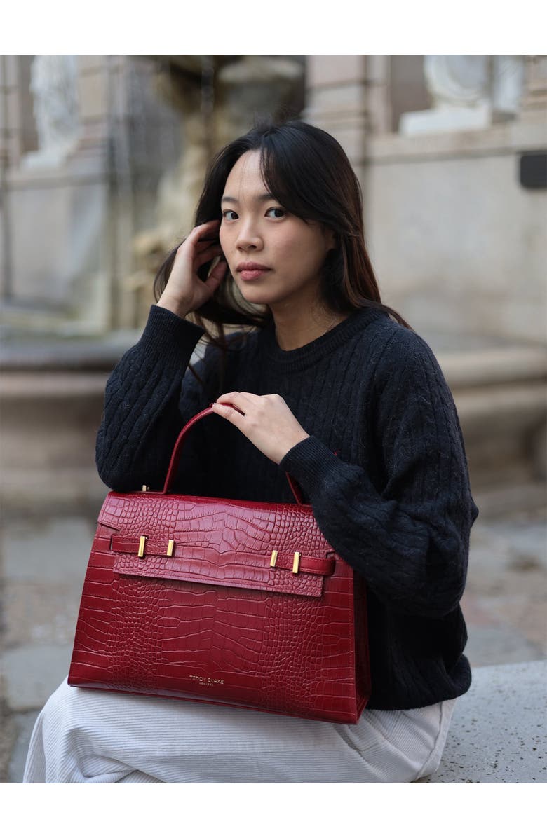 Teddy Blake Ava Croco 14", Alternate, color, Dark Red