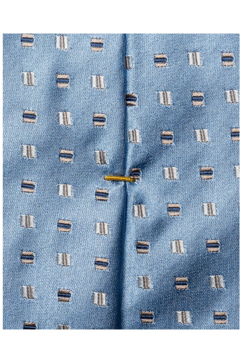 Neat Geometric Pattern Silk Tie, Alternate, color, LIGHT BLUE