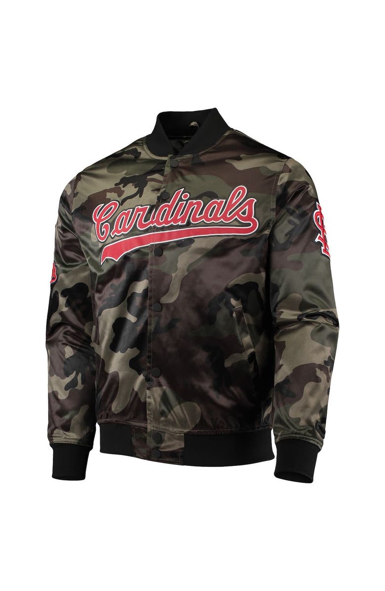 PRO STANDARD Men's Pro Standard Camo St. Louis Cardinals Satin Full-Snap Jacket, Alternate, color, Camo
