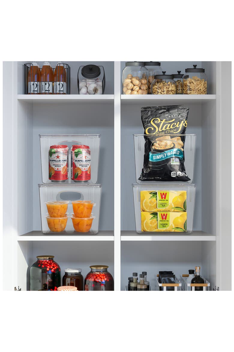 Clear Fridge Bin - Set of 4, Alternate, color, CLEAR