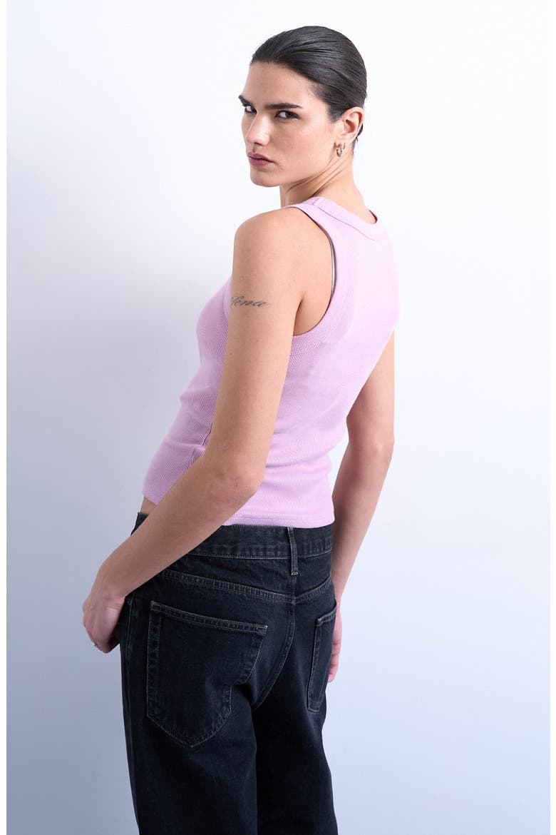Rib Racerback Tank, Alternate, color, PINK