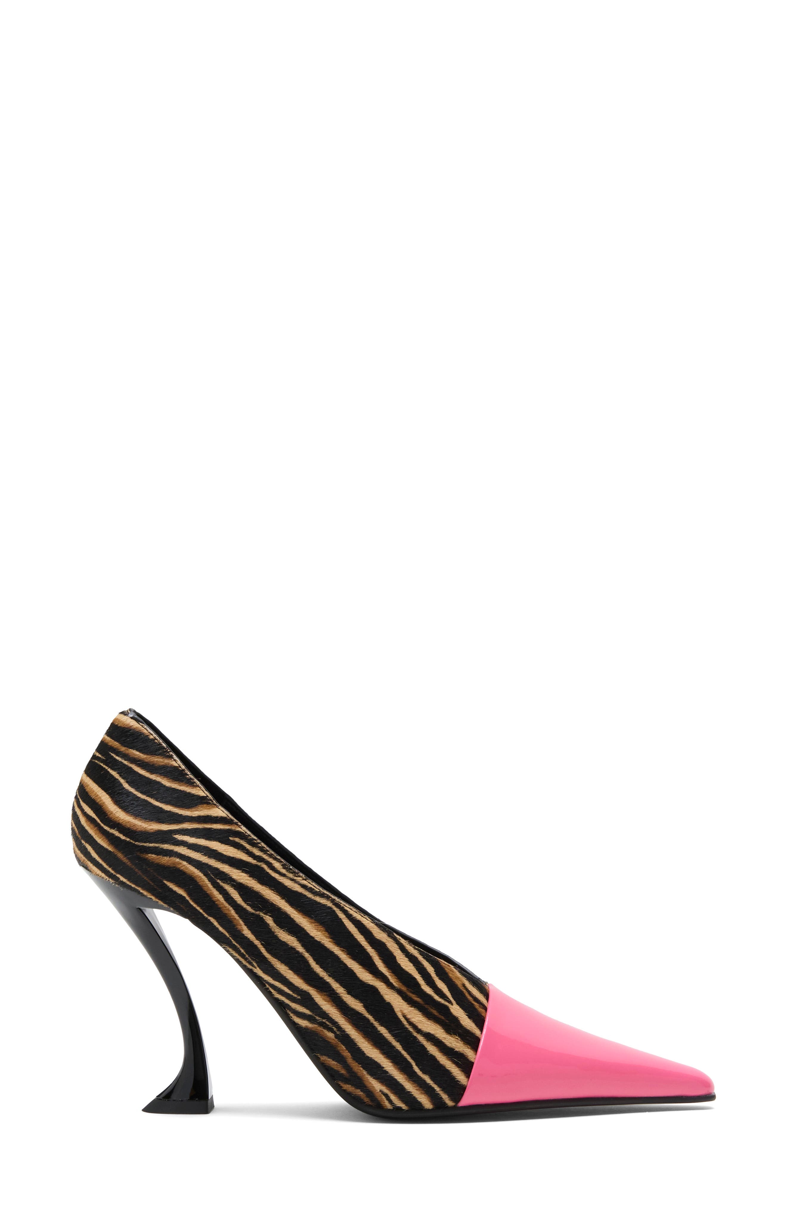 Arturo Pointed Toe Pump, Alternate, color, BROWN STRIPE PINK PATENT