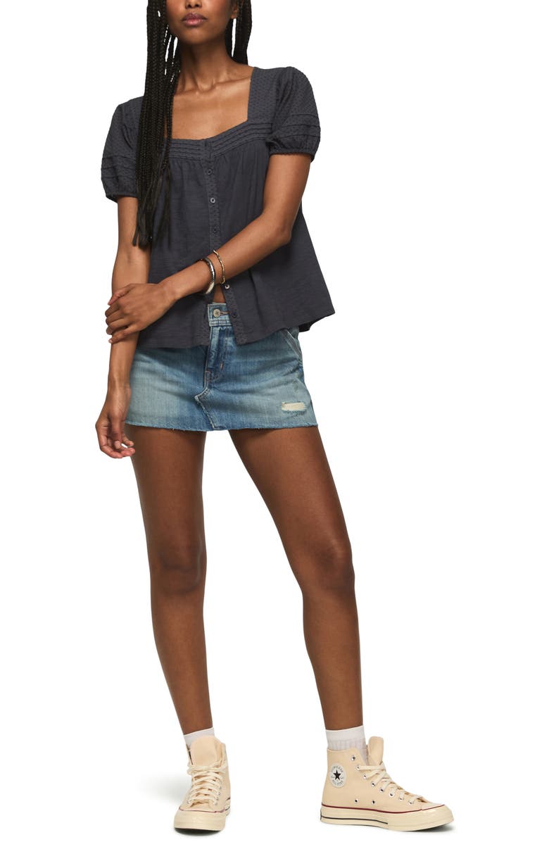 Lucky Brand Clip Dot Pintuck Top, Alternate, color,