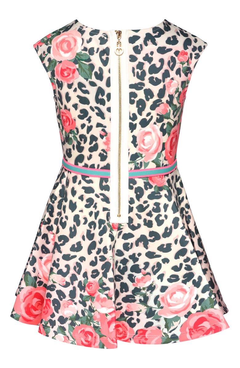 Truly Me Kids' Print Cap Sleeve Dress, Alternate, color, Pink Multi