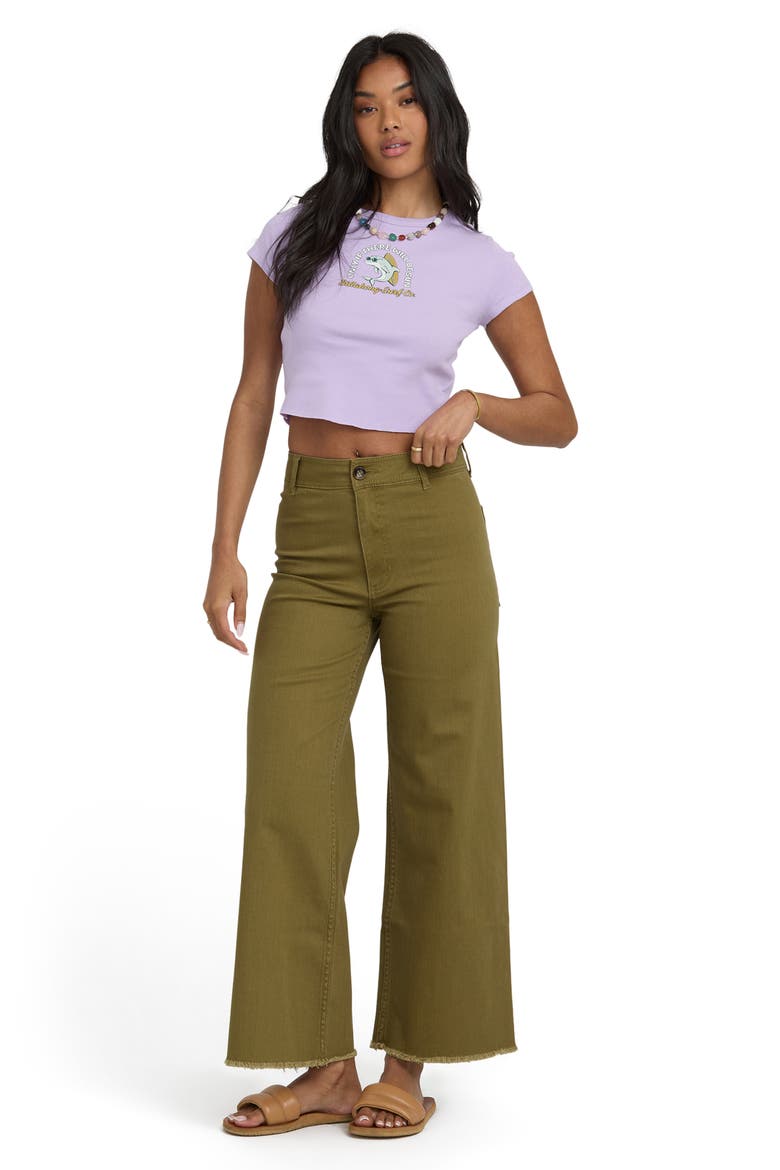 Free Fall Stretch Crop Wide Leg Pants, Alternate, color, MARTINI OLIVE