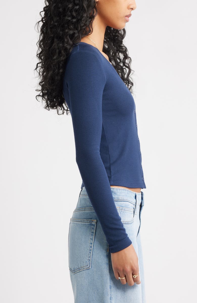 BP. Rib Cardigan, Alternate, color, Navy Iris