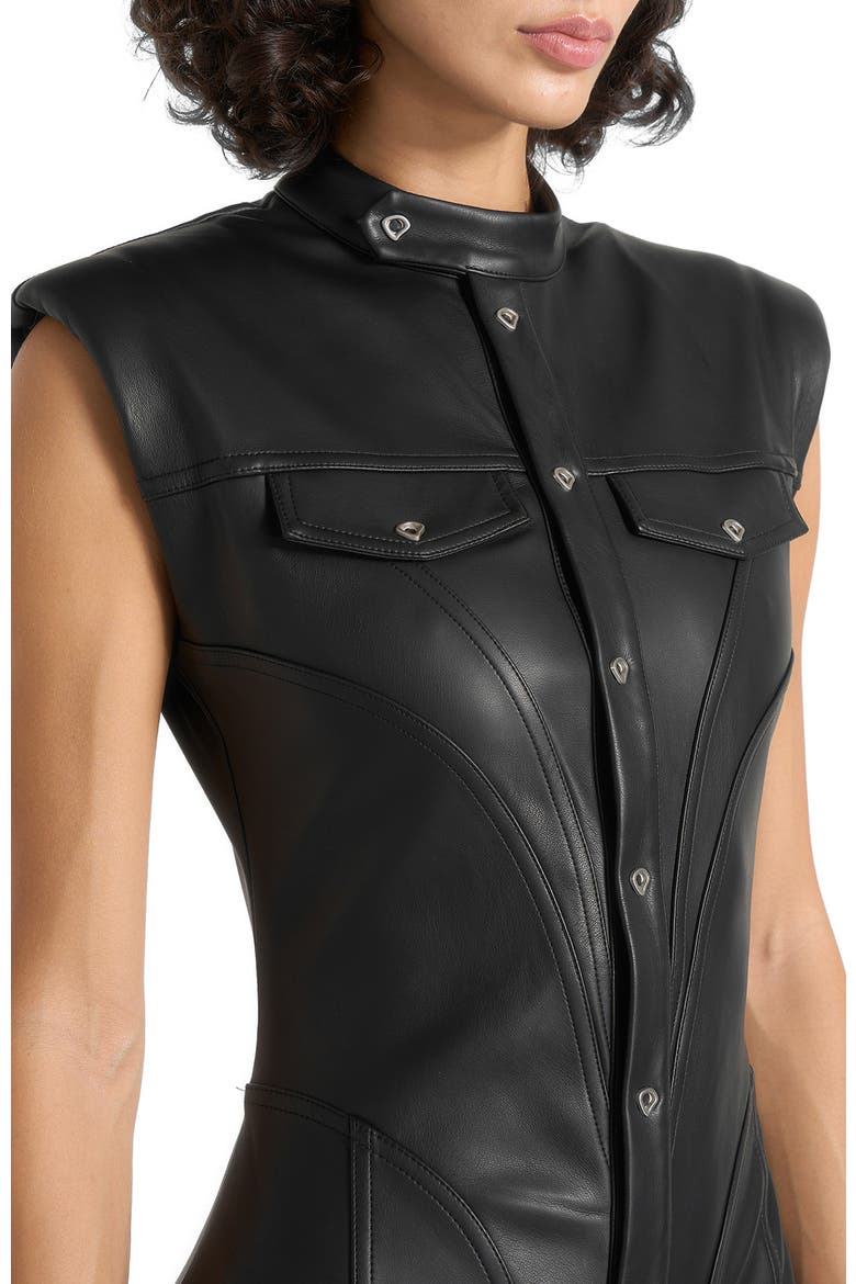 Annette Leather Jumpsuit, Alternate, color, Black