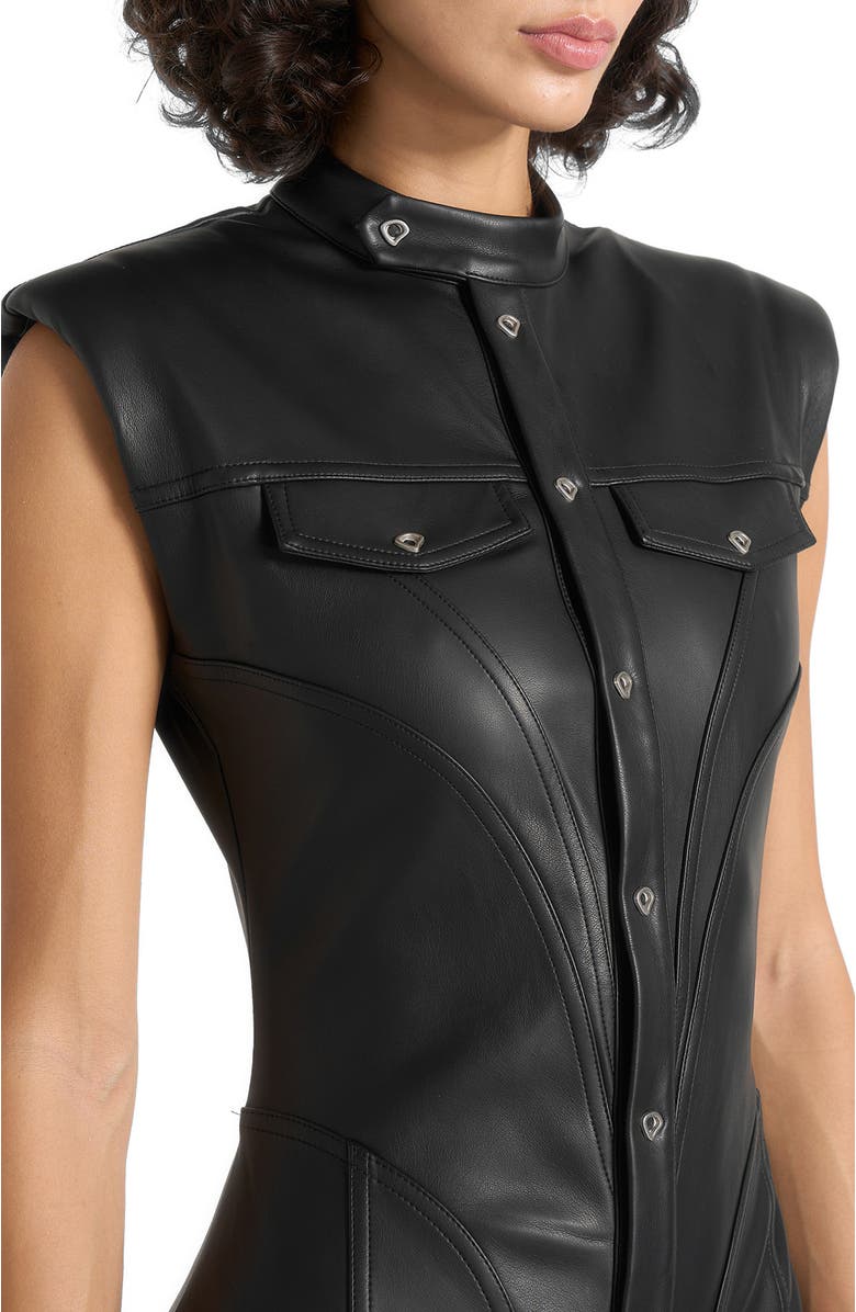 Manière De Voir Annette Leather Jumpsuit, Alternate, color, 