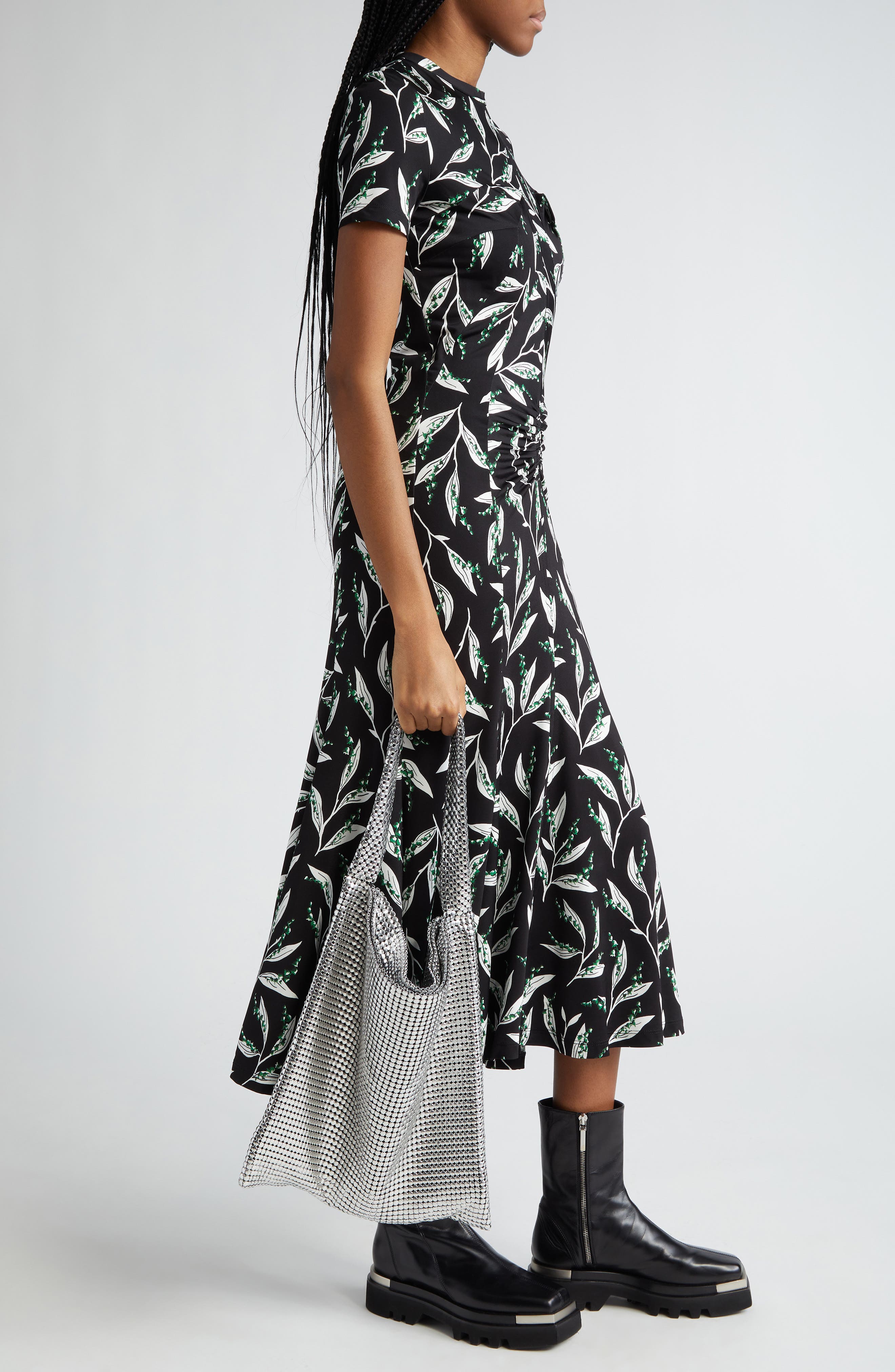 Rabanne Pixel Chain Mesh Tote, Alternate, color, 