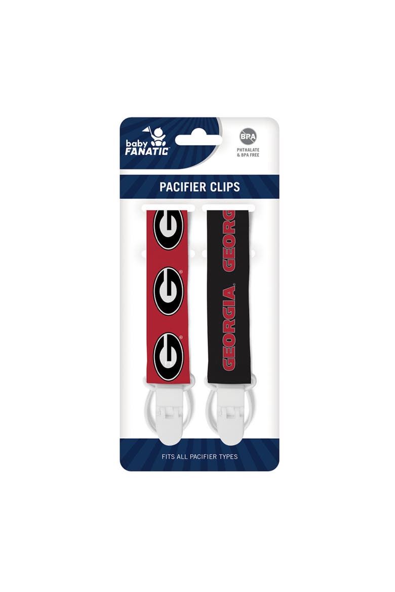 Georgia Bulldogs Pacifier Clip 2-Pack, Alternate, color, Multicolor