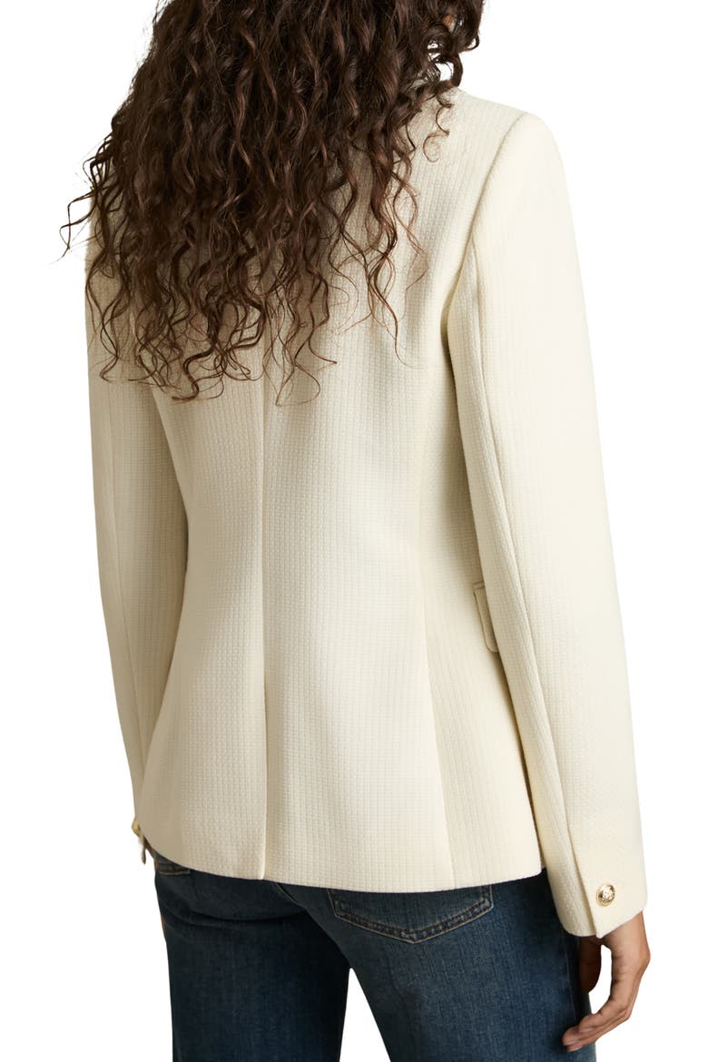 Tally Double Breasted Wool Blend Blazer, Alternate, color, WHITE