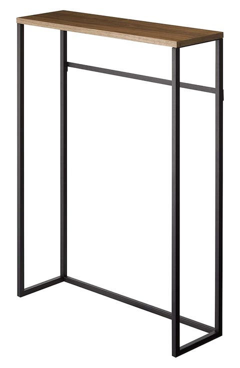 Narrow Entryway Wood Top Console Table