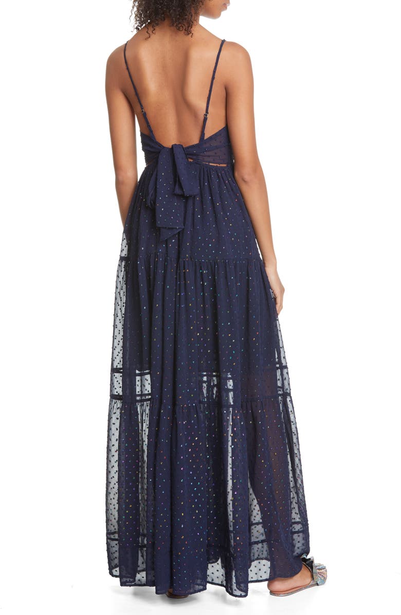 Le Superbe Starry Night Embellished Maxi Dress, Alternate, color,