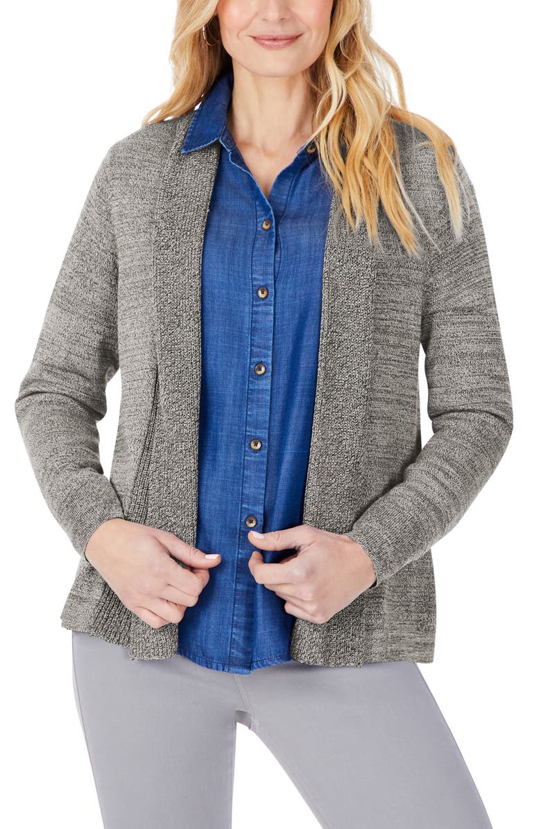 Foxcroft Open Front A-Line Cardigan, Main, color, 
