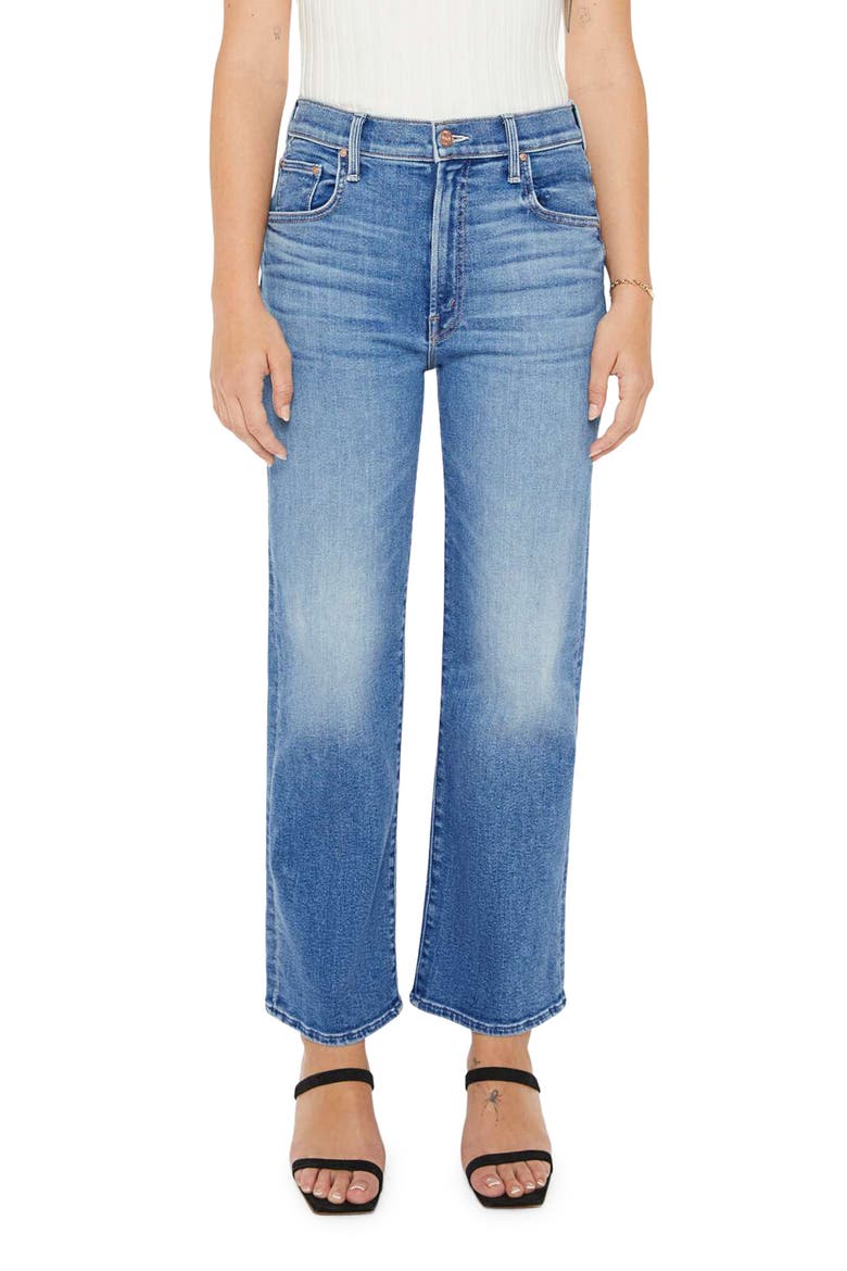 Lil' Zip Rambler Flood Jeans, Main, color, OUT OF THE BLUE