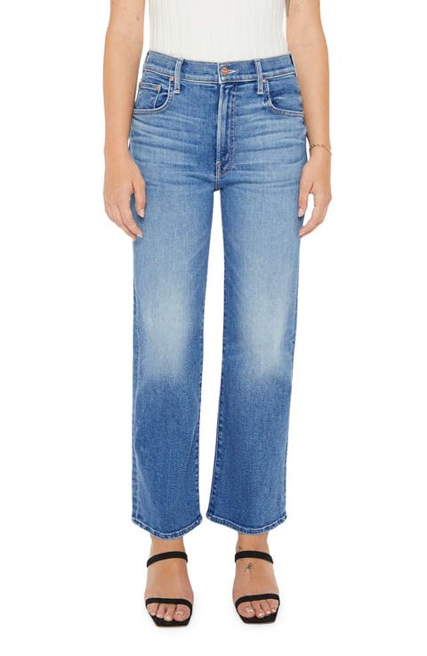 MOTHER Lil' Zip Rambler Flood Jeans (Out of the Blue) (Petite)