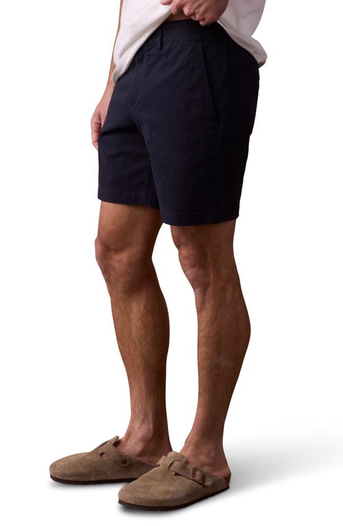 The Normal Brand Stretch Cotton Chino Shorts In Navy