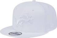 New Era Men's New Era Detroit Lions Main White on White 9FIFTY Snapback Hat