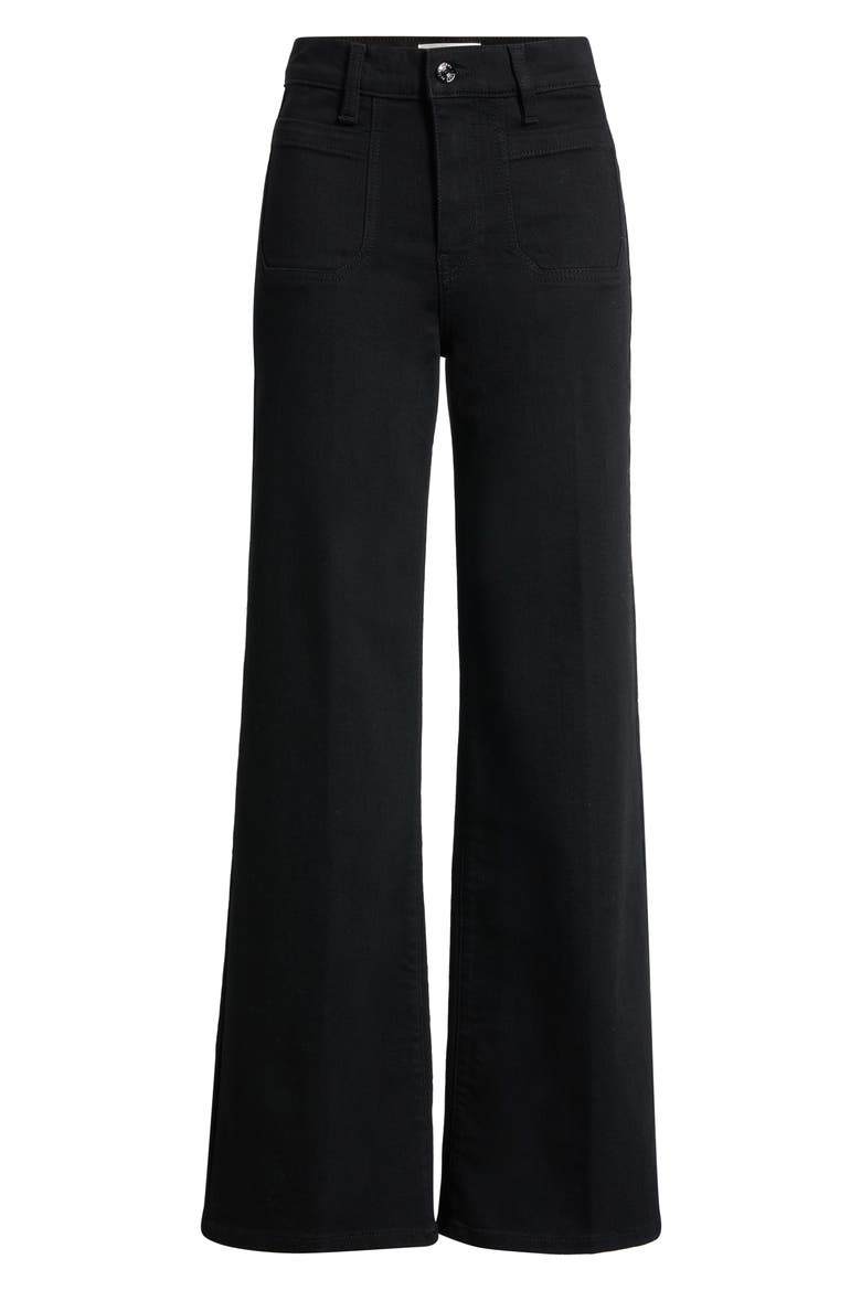 Le Slim Palazzo High Waist Wide Leg Jeans, Alternate, color, BLACK