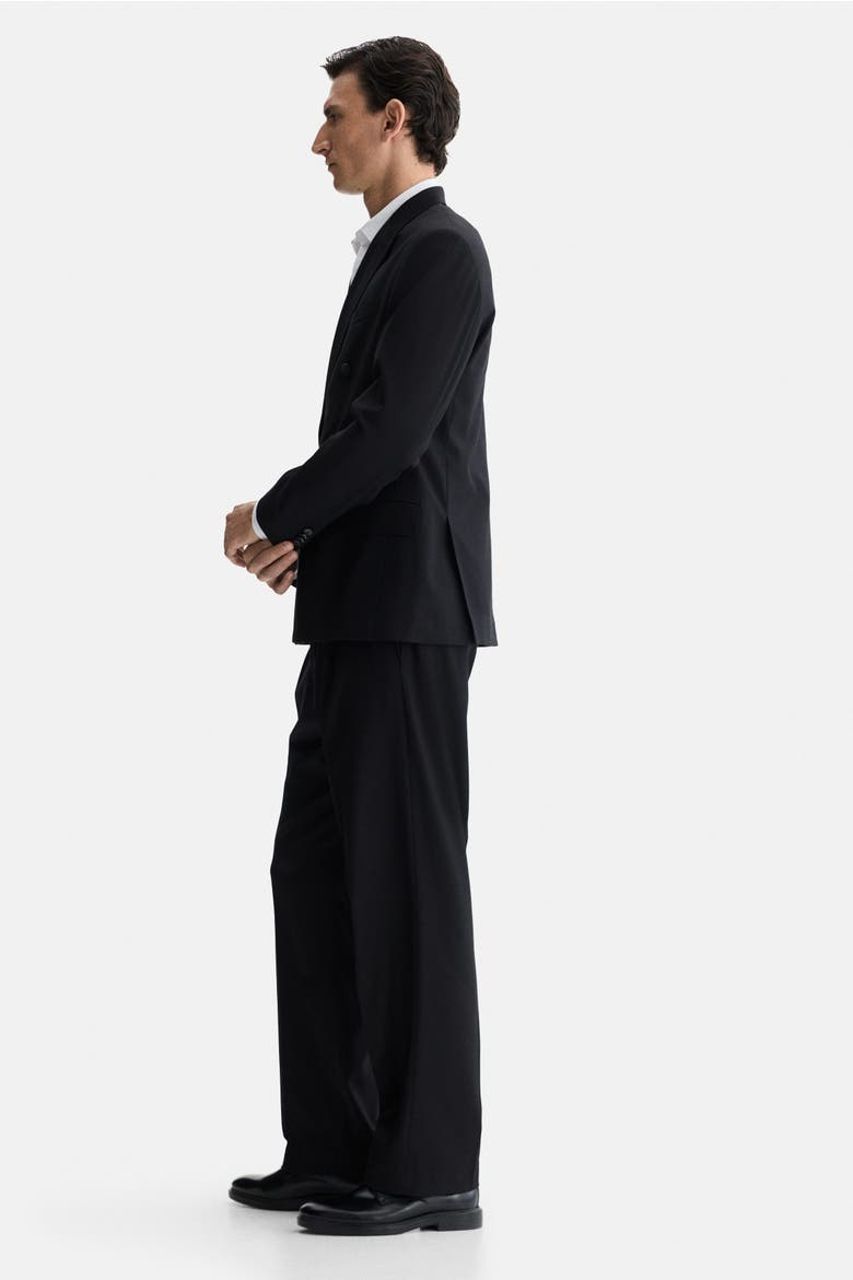 Regular Fit Tailored Trousers, Alternate, color, Black