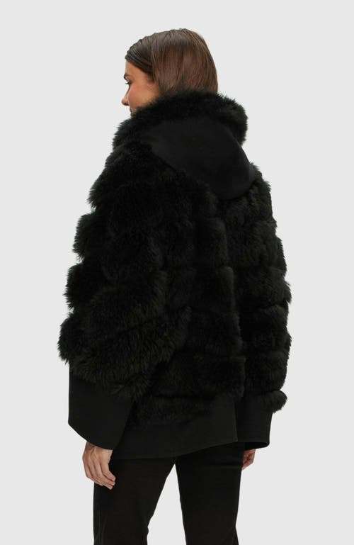 Gorski Cashmere Goat Diagonal Pattern Parka In Black