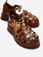 Forever & Always Shoes Solis Leather Beaded Sandal