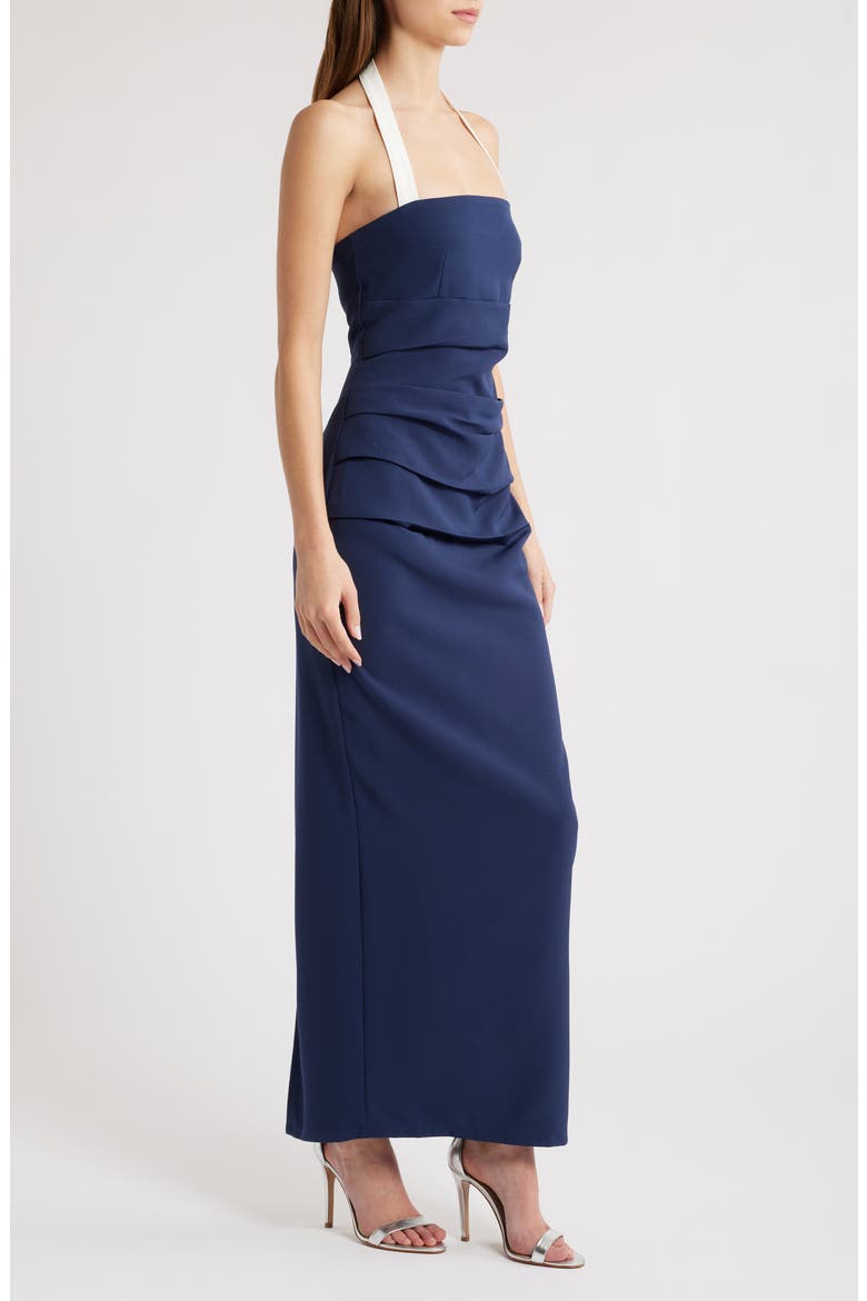 1999 Halter Maxi Dress, Alternate, color, NAVY