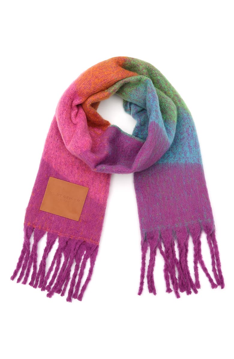 Neon Wave Yarn Dye Fringe Scarf