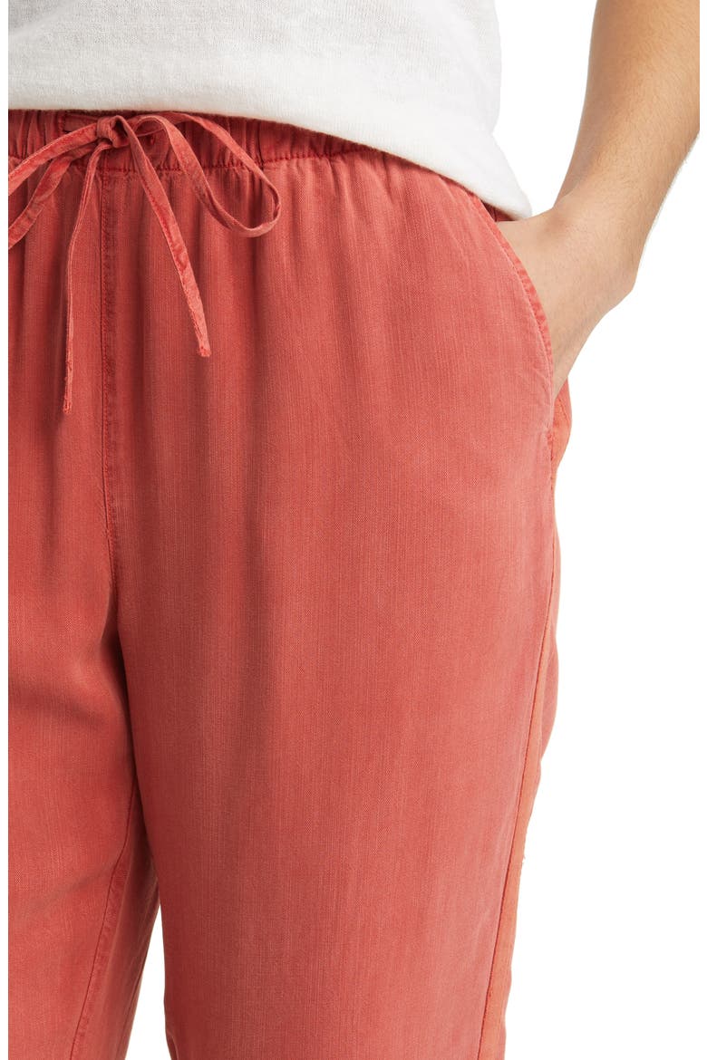Drawstring Crop Pants, Alternate, color, RUST SPICE
