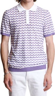 PAISLEY & GRAY Chevron Open Knit Polo
