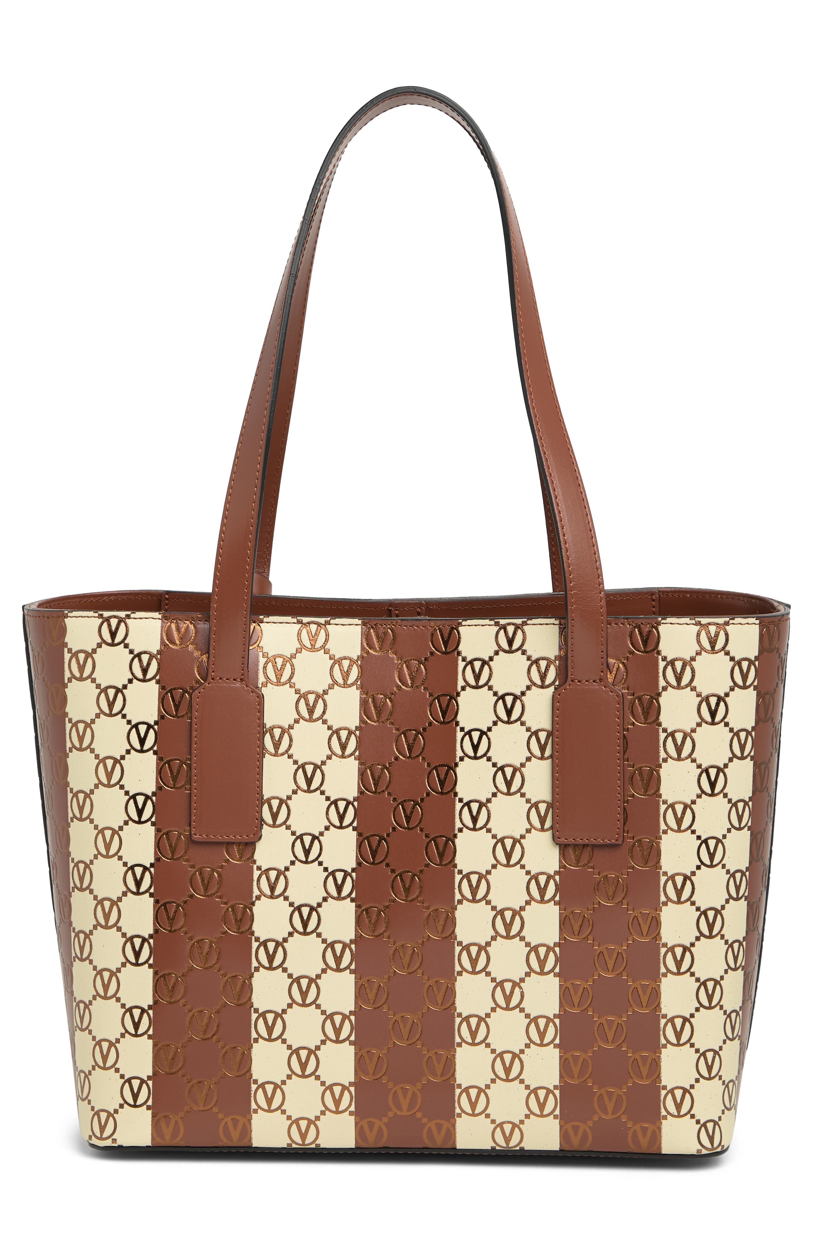 VALENTINO BY MARIO VALENTINO Prince Monogram Stripe Tote Bag, Alternate, color, 